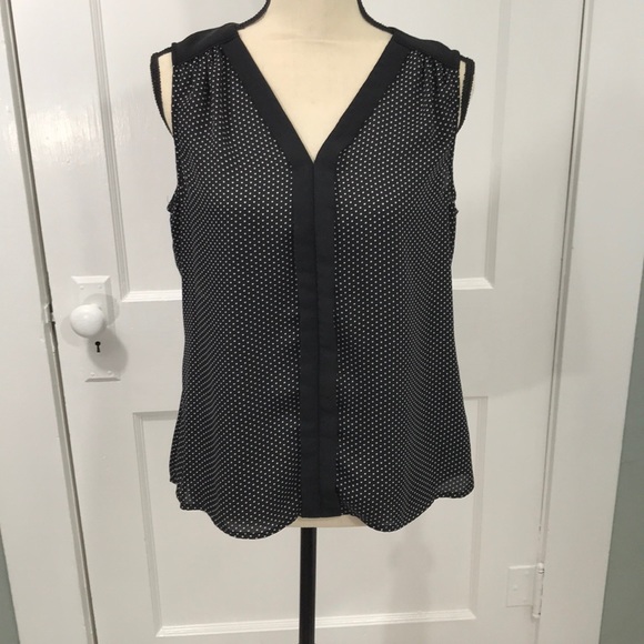 Banana Republic Tops - Sleeveless Black and White Polka Dot Top